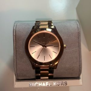 Oversized Slim Runway Rose Gold-Tone Watch